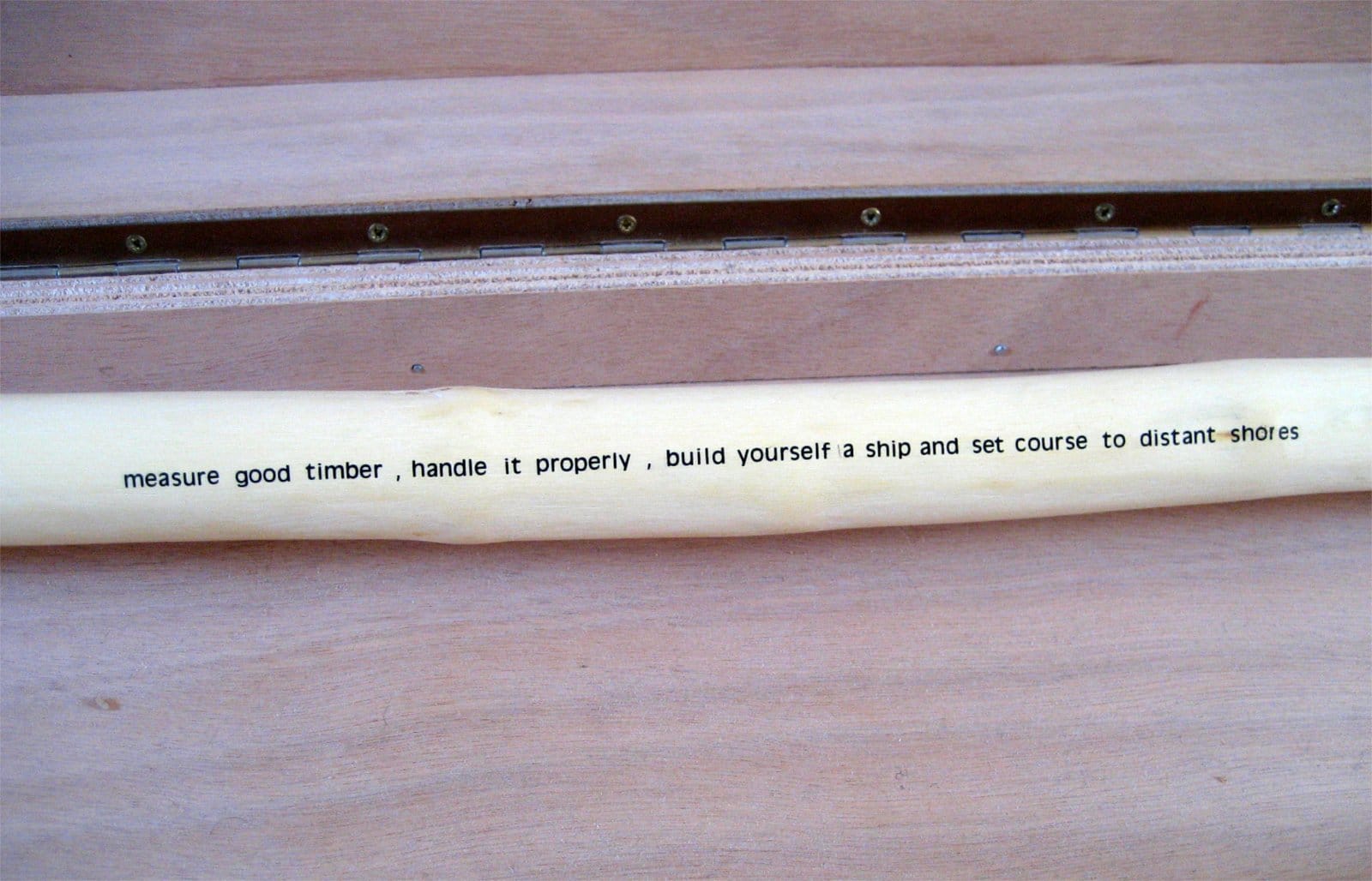 Toolbox detail, various materials with dimensions ca 120x50x15 cm, 1994
