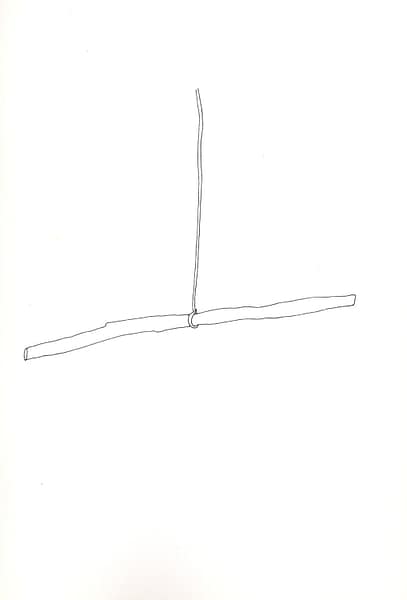 Sticks No20 drawing on paper 29x21 cm, 1995