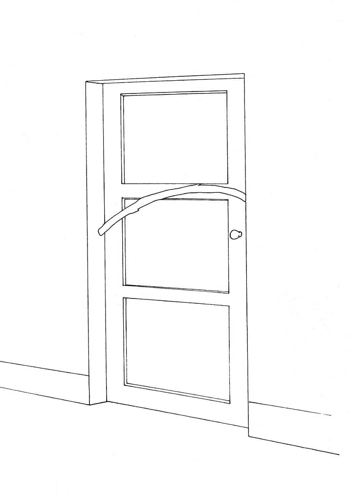 Sticks No1 drawing on paper 29x21 cm, 1995