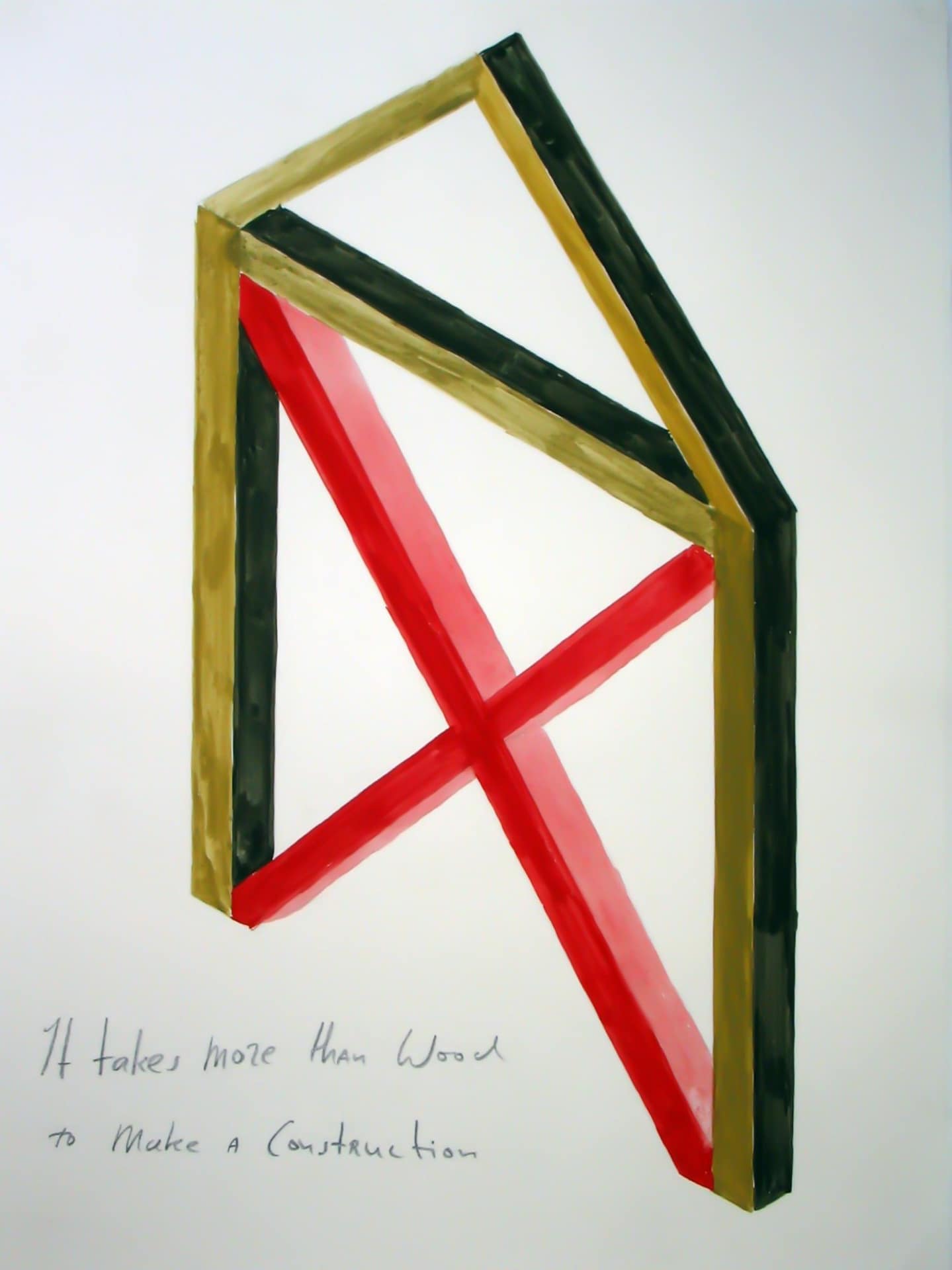 It takes more than wood - sketch 1994. Pen on paper, circa 30x20 cm.