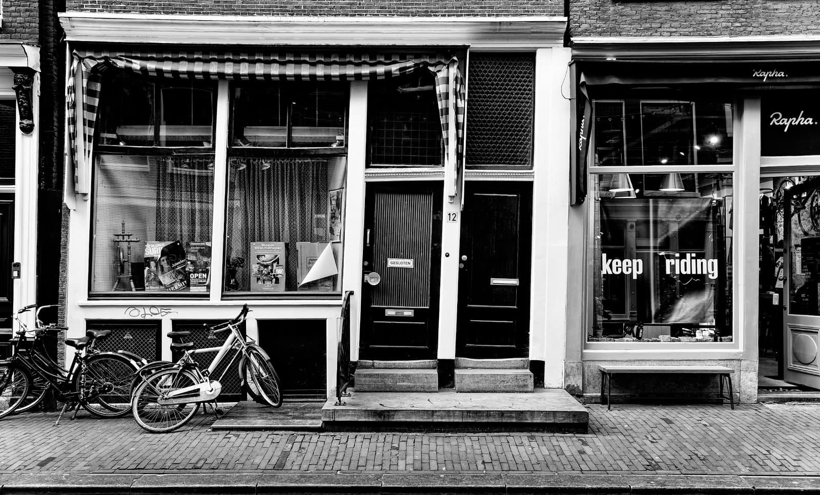 Shop windows in the 'Negen Straatjes', Amsterdam, 2022.