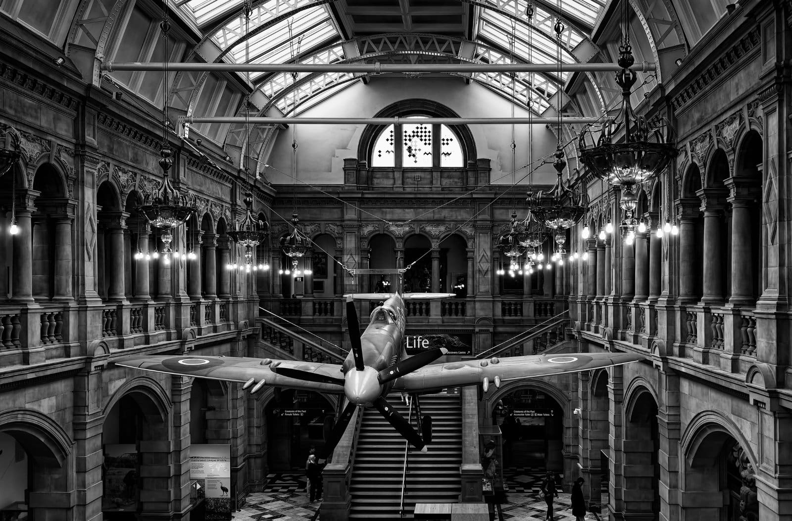 Interior of the Kelvingrove Art Gallery and Museum in Glasgow, 2023.