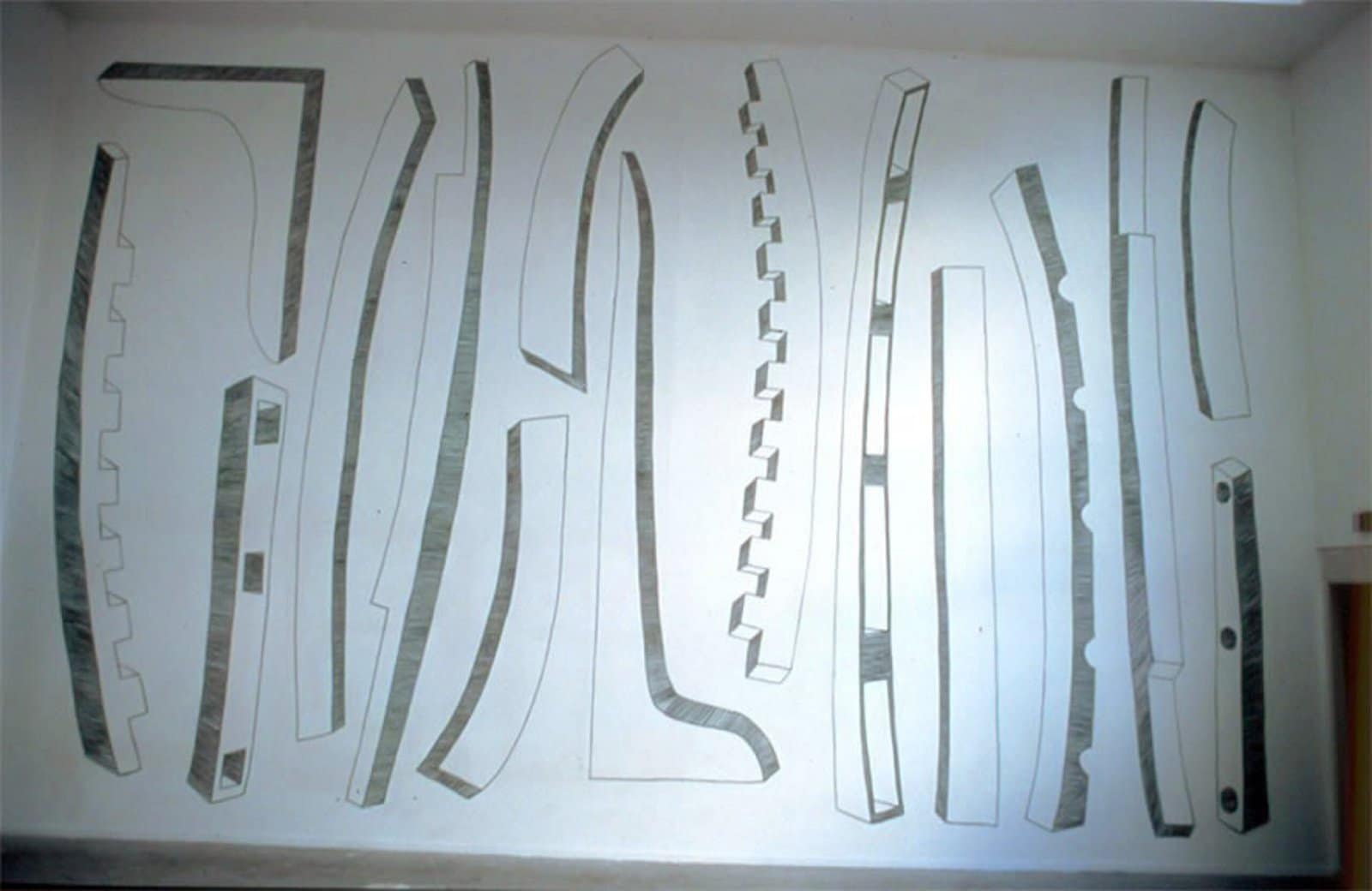 Peregrinatio east wall 1995. Wall drawing 800x600cm.