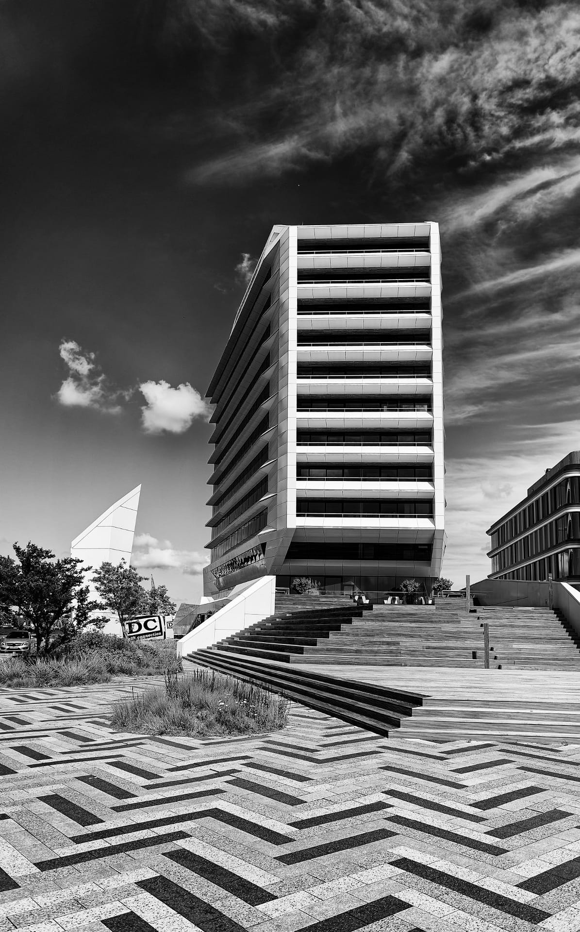 Hotel and street on Danziger Kade, Amsterdam. Photo taken in 2022.