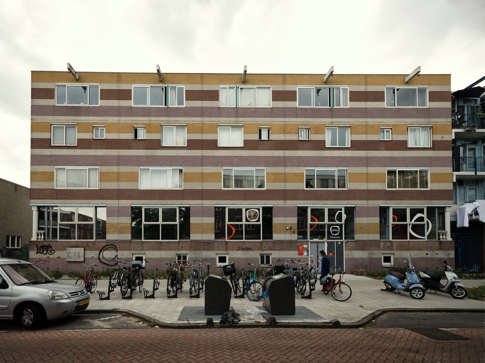 Housing and offices at the Nicolaas Beetsstraat, Amsterdam, 2023. Part of the 'Unbeautiful Amsterdam Project'