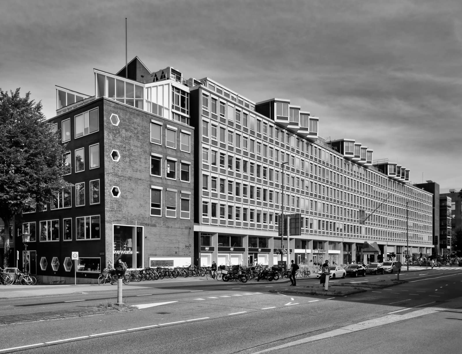 Building Metropool (1965) at the Weesperstaat, Amsterdam. Architect is A. Staal. Photo taken in 2023.